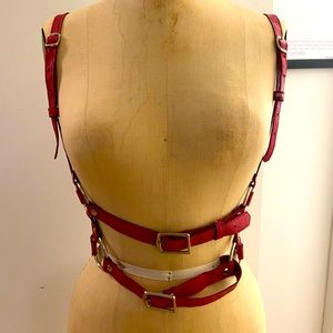 Dolls Kill Kiki Riki Red Buckle Harness